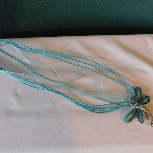 Ladies Turquoise DragonFly Necklace - Picture 3 of 4